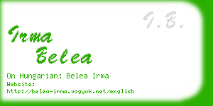 irma belea business card